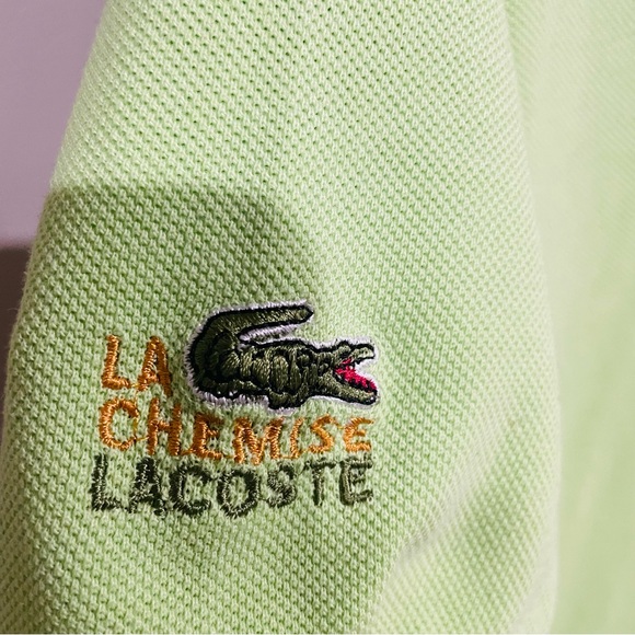 LACOSTE GREEN MEN'S POLO SHIRT - Picture 3 of 9